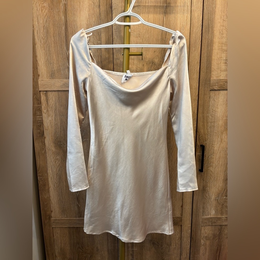 Princess Polly Cream Satin Dress